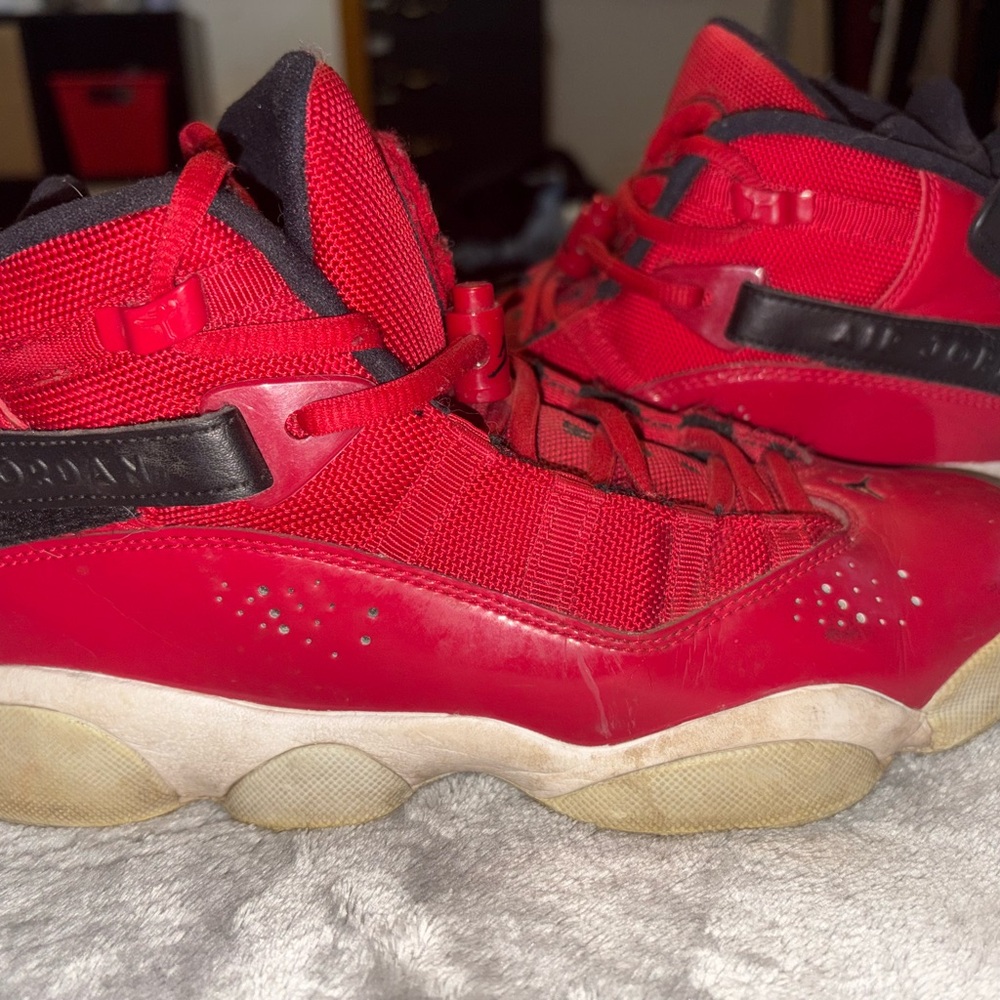 Jordan Red and Black Women's Sneakers